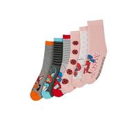 ONOMATO! Socken Kinder, Kindersocken Mädchen, 6 Paar, Lustige Socken für Sandalen Mächen, Geschenk für Mädchen (DE/NL/SE/PL, Numerisch, 27, 30, Regular, Mehrfarbig, Miraculous Ladybug Set 3)