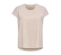 Trainingsshirt ONLY PLAY "ONPAUBREE SS LOOSE TRAIN TEE - NOOS", Damen, Gr. XL, pumice stone, Jersey, Obermaterial: 88% Polyester, 12% Elasthan, unifarben, relaxed fit normal, Rundhals, Shirts (8587103