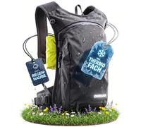 ONROAD Fahrradrucksack 6L Herren & Damen ONPACK - Ultraleicht 350g | kleiner Rucksack inkl. Regenschutz - Leichter Fahrrad Rucksack für Männer & Damen mit Thermofach & Helmnetz, MTB Rucksack