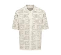 ONLY & SONS - ONSBART RLX 5 SS SHIRT KNIT NOOS Egret - Gr. - M
