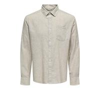 ONLY & SONS Herren ONSCAIDEN Life REG LS 1 PKT Shirt NOOS Hemd, Chinchilla, S