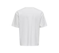 Only & Sons T-Shirt CASPIAN AIRFLEX BOXY – Boxy Fit Baumwoll-Mix – Herren Plussize Weiß L
