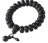 Onsinic Natural Wood Tibetisch-buddhistischen Männlich Elastisches Armband Stroke Jujube Perlen Meditation Yoga Schmuck Geburtstagsgeschenk Für Männer Frauen