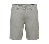 ONLY & SONS Herren ONSMARK 0011 Cotton Linen Shorts NOOS Chinoshorts, Castor Gray, M