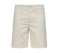 ONLY & SONS Herren ONSMARK 0011 COTTON LINEN SHORTS NOOS Chinoshorts, Silver Lining, L