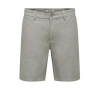 ONLY & SONS Herren ONSMARK 0011 Cotton Linen Shorts NOOS Chinoshorts, Castor Gray, M