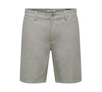 ONLY & SONS Herren ONSMARK 0011 Cotton Linen Shorts NOOS Chinoshorts, Castor Gray, L