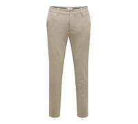 Only & Sons Slim Fit Stoffhose in Melange-Optik Modell 'MARK' in Beige, Größe 29/34