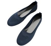 Onsoyours Ballettschuhe Damen Schuhe Elegant Low Wedge Flache Schuhe Komfort Slip On Flats Schuhe für Frau Klassische Schuhe A Blau 40 EU