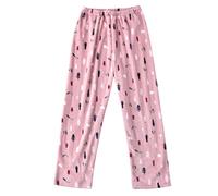 Onsoyours Damen Frauen Fleece Plüsch Dicke Schlafanzughose Kuschelige Pants Print Schlafhose Flauschige Sport Hosen Warme Weiche Home Jogginghose Yogahose Rosa 01 Einheitsgröße