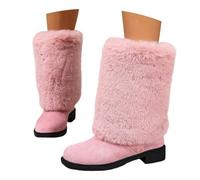 Onsoyours Damen Plüsch Stiefel Schneestiefel Warm Stiefeletten Bequem rutschfest Boots Winterstiefel Baumwolle Schuhe A Rosa 40 EU
