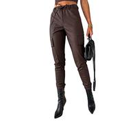 Onsoyours Damen Pu Faux Lederhose Skinny Stretch High Waist Kunstleder Hose Damen Kunstleder Leder Look Hosen Damen Biker Stretch Coated Jeans 01 Kaffee S