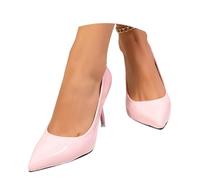Onsoyours Damen Pumps Sexy High Heels Spitze Absatzschuhe Stiletto Brautschuhe Party Stöckelschuhe A Rosa 43 EU
