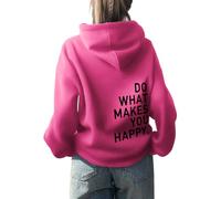 Onsoyours Damen Rückendruck Letter Print Hoodie Sweatjacke Damen Mit Kapuze Langarm Herbst Winter Sweatshirt Top Pullover Oversize Vintage Kapuzenpullover Streetwear B Lila rot 03 M