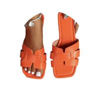 Onsoyours Damen Slide Sandalen Flache Slippers Strandschuh A Orange 38 EU