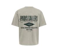 ONLY&SONS - ONSPARKS GALLERY AIR BOXY SS TEE NOOS Silver Lining - Gr. - S