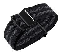 Onthelevel French Troops Fallschirmtasche für Nylon-Armband, 18 mm, 20 mm, 22 mm Uhrenarmband 18mm bk grau bk grau-schwarz Schnalle