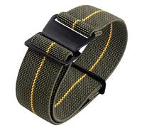 Onthelevel French Troops Fallschirmtasche für Nylon-Armband, 18 mm, 20 mm, 22 mm Uhrenarmband 18mm Grün/Gelb/Schwarze Schnalle