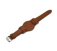 Onthelevel Leder-Manschette Uhrenarmband 18 mm 20 mm 22 mm Vintage Echtleder Uhrenarmband mit Matte für Damen und Herren 20mm Braun