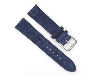Onthelevel - Uhrenarmband aus Wildleder von 18 mm, 19 mm, 20 mm, 22 mm, 24 mm, Wildleder mit schwarzem Lederriemen für Männer oder Frauen, 24mm