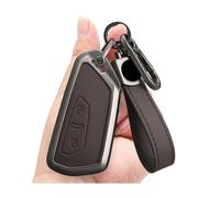 ontto Autoschlüssel Hülle aus Zinklegierung Schlüsselhülle Passt für VW Golf 8 MK8 ID.3 ID.4 ID.5 ID.7 Passat B9 Cupra Formentor für Skoda Octavia A8 Enyaq Schlüsselcover Autofernbedienungen-B Braun