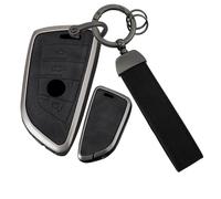 ontto Autoschlüssel Hülle Gehäuse Schlüsselhülle Schlüsselanhänger Leder Schutzhülle Passt für BMW X1 X3 X4 X5 F15 X6 F16 G30 7er G11 F48 F39 520 525 G20 118i 218i 320i Schlüsseletui 4 Taste-B Schwarz