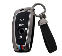 ontto Autoschlüssel Hülle Passt für BMW F20 F30 G20 F31 F34 F10 G30 F11 X3 F25 X4 I3 M3 M4 1er 3er 5er Schlüsselhülle Schutzhülle Metall Schlüsselanhänger Schlüssel Etui Cover Zubehör 4 Taste-Schwarz