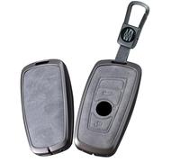 ontto Autoschlüssel Hülle Passt für BMW X3 X5 X6 F30 F34 F10 F20 G20 G30 G01 G02 F15 F16 1er 3er 5er 7er Metall Schlüsselhülle Schlüsselanhänger Schlüsselbox Schutzhülle Cover 3 Tasten Grau A