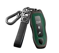 ontto Autoschlüssel Hülle Passt für Porsche Cayenne 911 996 Macan Panamera Boxster 986 987 981 GT3 Keyless Schlüssel Schlüsseletui Schutzhülle Fernbedienung Cover Zubehör 3/4 Tasten-Schwarz Grün