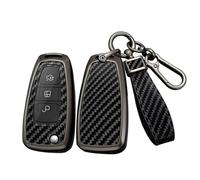 ontto Klappschlüssel Schlüsselhülle Autoschlüssel Hülle Passt für Ford Figo Ranger C-Max S-Max Focus Galaxy Mondeo Transit Tourneo Custom PVC Metall Schutzhülle Etui Schlüsselanhänger-B Schwarz