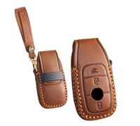 ontto Leder Autoschlüssel Hülle Schlüsselhülle Schlüsseltasche Schutzhülle Schlüsselanhänger Passt für Mercedes Benz A B C E S Klasse W213 S213 W167 W177 W222 W247 V167 C118 C257 C239-3 Tasten Braun