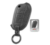 ontto Leder Klapp Autoschlüssel Hülle Opel für Peugeot 208 301 307 308 407 Citroen C2 C3 C4 C5 C6 für Opel Crossland Corsa F Mokka B Grandland Zafira Schlüsselhülle Schlüsselcover 3 Tasten Schwarz