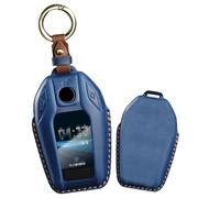 ontto Leder Schlüsselhülle Cover Autoschlüssel Hülle Passt für BMW 8er 7er 5er i8 i12 i15 Display 740i 528Li 540Li G11 G12 G30 G31 X3 G01 X4 X5 X7 Schlüsselanhänger Schutzhülle Schlüsseletui-Blau