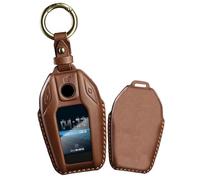 ontto Leder Schlüsselhülle Cover Autoschlüssel Hülle Passt für BMW 8er 7er 5er i8 i12 i15 Display 740i 528Li 540Li G11 G12 G30 G31 X3 G01 X4 X5 X7 Schlüsselanhänger Schutzhülle Schlüsseletui-Braun