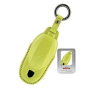 ontto Passt für Porsche 911 Cayenne 958 Macan Panamera 970 718 Cayman 982 Leichter Luxus Schlüsselhülle Autoschlüssel Hülle Leder Schlüsselschutz Schlüsselgehäuse 3 Tasten Autozubehör Grün A