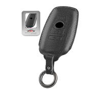 ontto Schlüsselhülle kompatibel mit BMW 1er 2er 3er 4er 5er 6er 7er X3 X4 M2 M3 M4 M5 M6 F10 F11 F30 F31 Autoschlüssel Hülle Leder Schutz mit Schlüsselanhänger Keyless 4 Tasten Schlüsseletui Schwarz