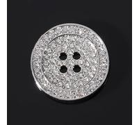 ONURTH 10 Stück 15/18/20/23 mm 4 Augen runde Strassknöpfe für Strickjacken Perlenknöpfe zum Nähen Strass-Ösenknopf-Nähzubehör