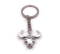 Onwomania - "-Bullenkopf schlicht Stierkopf Schlüsselanhänger - Metall Glücksbringer ideal als Geschenk z.B. für den besten Freund, die beste Freundin, Mama - Für Männer, Frauen & Kinder