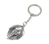 Onwomania Engel Gabriel Schutzengel mit Flügeln Schlüsselanhänger Metall Glücksbringer in Alu Geschenkbox, ideal zum Verschenken