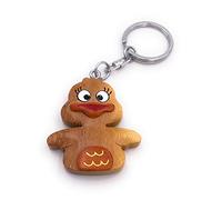 Onwomania - "-Ente süss Duck Schlüsselanhänger - Holz Glücksbringer ideal als Geschenk z.B. für den besten Freund, die beste Freundin, Mama - Für Männer, Frauen & Kinder