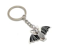 Onwomania Fledermaus Dracula Flügel Schlüsselanhänger aus Metall schwarz Schlüsselringe Auto Organizer Geschenke für Geburtstag Männer Frauen und Kinder