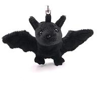 Onwomania - "-Fledermaus tiefschwarz - Schlüsselanhänger - Plüsch Glücksbringer z.B. für den besten Freund, die Beste Freundin, Mama - Für Männer, Frauen & Kinder
