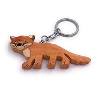 Onwomania - "-Fuchs Rotfuchs Wildhund Schlüsselanhänger - Holz Glücksbringer ideal als Geschenk z.B. für den besten Freund, die beste Freundin, Mama - Für Männer, Frauen & Kinder