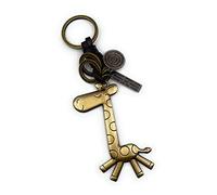 Onwomania - "Giraffe langer Hals niedlich Schlüsselanhänger - Metall Glücksbringer ideal als Geschenk z.B. für den besten Freund, die beste Freundin, Mama - Für Männer, Frauen & Kinder