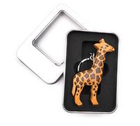 Onwomania - "-Giraffe Säugetier Paarhufer Schlüsselanhänger inkl. Geschenkbox - Glücksbringer Geschenk z.B. für den besten Freund, die beste Freundin, Mama - Für Männer, Frauen & Kinder