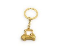 Onwomania Golf Car Caddy Schlüsselanhänger aus Metall gold Schlüsselringe Auto Organizer Geschenke für Geburtstag Männer Frauen und Kinder
