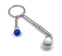 Onwomania - Golf Schlaeger Blau Schlüsselanhänger - Metall Glücksbringer ideal als Geschenk z.B. für den besten Freund, die beste Freundin, Mama - Für Männer, Frauen & Kinder