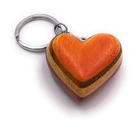 Onwomania - "-Herz Liebe dick Schlüsselanhänger - Holz Glücksbringer ideal als Geschenk z.B. für den besten Freund, die beste Freundin, Mama - Für Männer, Frauen & Kinder