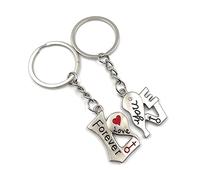 Onwomania - "Ich Liebe dich für immer Partner Schlüsselanhänger - Metall Glücksbringer ideal als Geschenk z.B. für den besten Freund, die beste Freundin, Mama - Für Männer, Frauen & Kinder