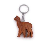 Onwomania - "-Lama Kamel dunkel Schlüsselanhänger - Holz Glücksbringer ideal als Geschenk z.B. für den besten Freund, die beste Freundin, Mama - Für Männer, Frauen & Kinder